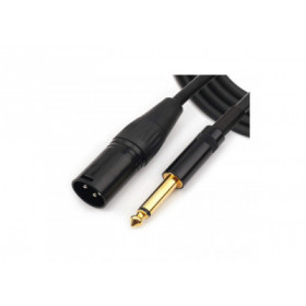 Cordon XLR 3b Mâle /Jack 6.35 mono Mâle Neutrik de 2 mètres