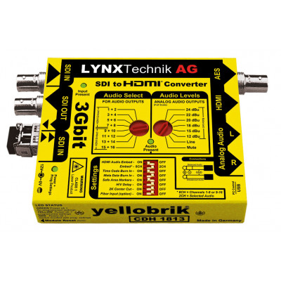 Lynx Technik CDH 1813 Convertisseur 3Gbit SDI vers HDMI, Support 3D