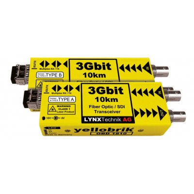 Lynx Technik Emetteur-Recepteur SDI vers Fibre,10km, Paire A et B, LC