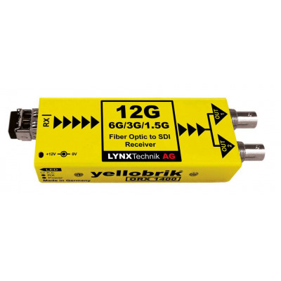 Lynx Technik Recepteur 12G,6G,3G,HD Fibre vers SDI,2 Sorties SDI, LC
