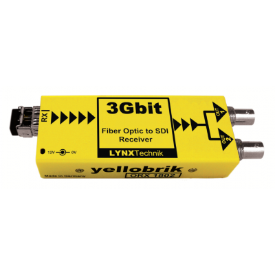 Lynx Technik Recepteur Fibre 3Gbit vers SDI, Double Sorties SDI, LC