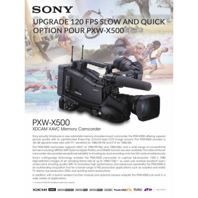 Sony - Cle d'activation mouvement ralenti et rapide pour PXW-X500
