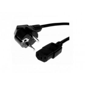 Cordon alimentation 2P+T/IEC noir MF 60cm