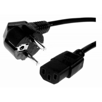 Cordon alimentation 2P+T/IEC noir MF 60cm