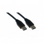 MCL Cable USB 3.0 type A mâle / mâle - 2m Noir