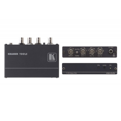 Kramer VM-3VN Distributeur video 1:3, 430 MHz, connecteurs BNC