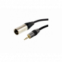 CORDON AUDIO ASYMETRIQUE XLR 3B MALE / JACK 3.5 STEREO MALE 1M