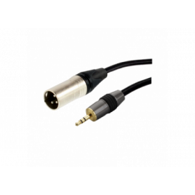 CORDON AUDIO ASYMETRIQUE XLR 3B MALE / JACK 3.5 STEREO MALE 1M