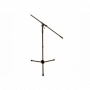 Pied de micro + perche nickel noire