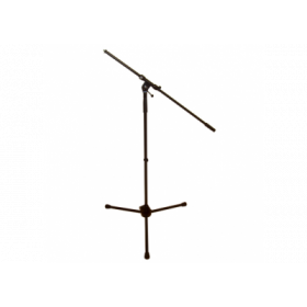 Pied de micro + perche nickel noire