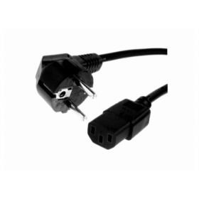 Cordon alimentation 2P+T/IEC noir MF 1.8m