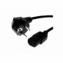 Cordon alimentation 2P+T/IEC noir MF 1.8m