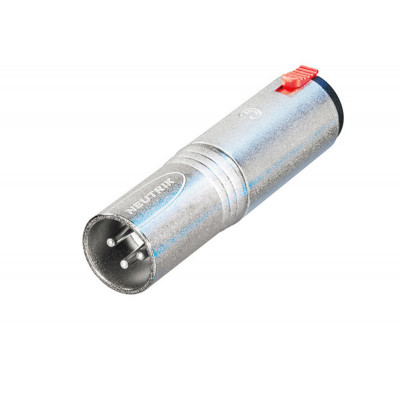 Neutrik NA3 MJ Adaptateur XLR 3 mâle - Jack stéréo femelle 6,3mm