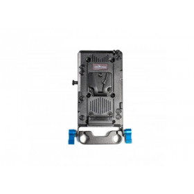 IndiPro V-Mount Battery Adapter Plate with D-Tap Output and 15mm Rod
