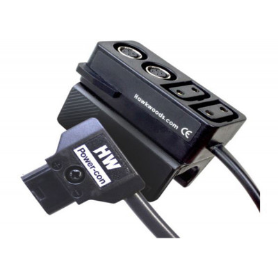 Hawk-Woods - Power-conM - 15cm - Power-Con x2 (F) -Hirose (F) Clip On