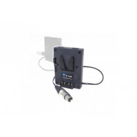 Hawk-Woods - V-Lok adaptor - XLR 4-pin female 2x power-con flat back