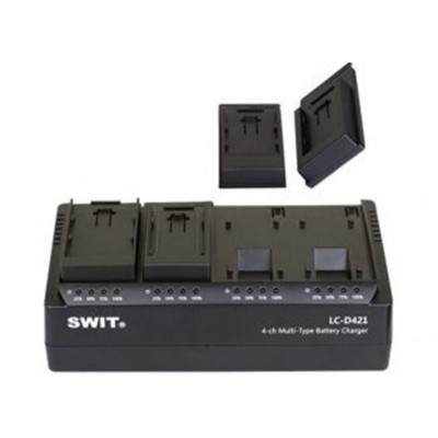 SWIT LC-D421V KIT 4-CH DV charger with 4x JVC BN-VF style plates