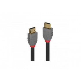 Lindy - Cable HDMI High Speed, Anthra Line, 5m HDMI 2.0 avec Ethernet