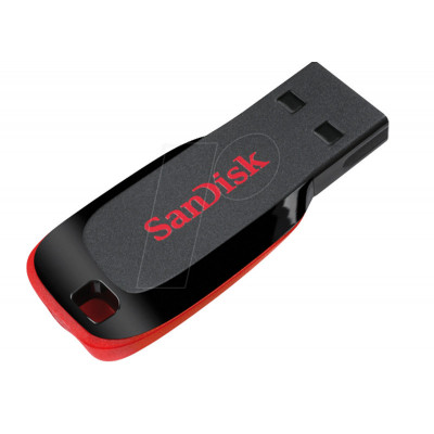 Sandisk Cle USB 2.0 "Cruzer Blade", 128GB, Noir/Rouge
