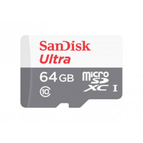 Sandisk Carte M.SDHC Ultra 64GB (UHS-1/Cl.10/100MB/s) +Adaptateur