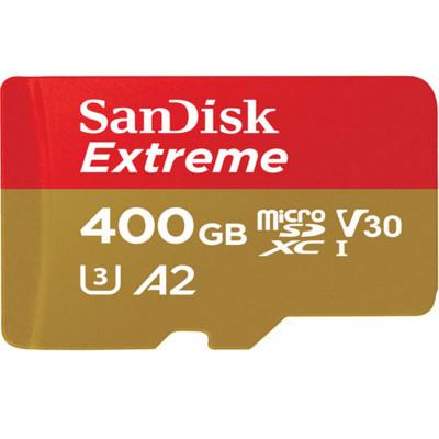 Sandisk Carte M.SDXC Extreme "Mobile", 400GB +Ad, A2, V30, U3, UHS-I
