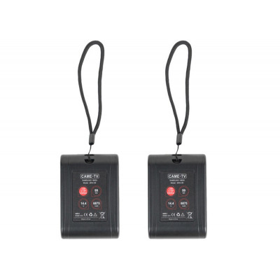 CAME-TV 2pcs 99W mini lightweight battery + 2 D-tap 1USB 5V