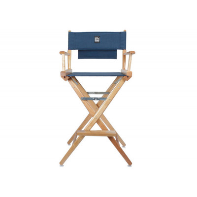 Porta Brace LC-30NS Location Chair, Natural Finish, Signature Blue Seat