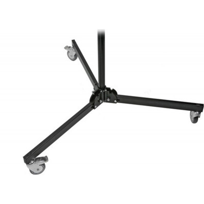 Manfrotto 231B Pied lumiere, roues avec frein, base amovible, noir