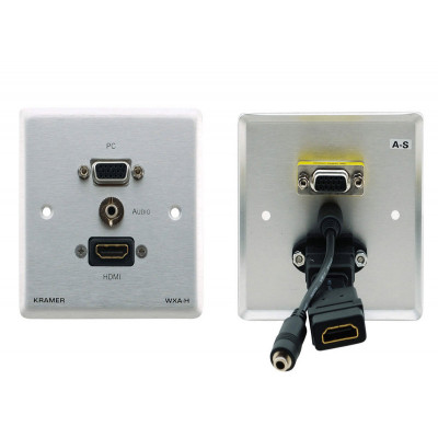 Kramer WXA-H/EU(G)-80 Platine murale passive HD-15 HDMI&audio stereo