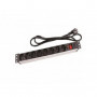 Bloc 8 Prises pour Panneau 1U Cable avec Interrupteur