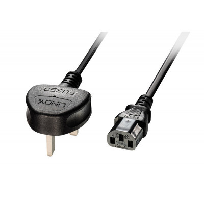Lindy - Cordon secteur UK vers IEC C13, 2m