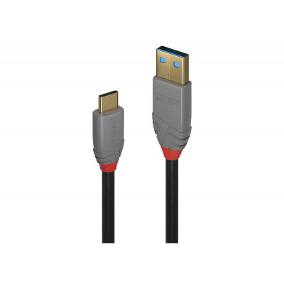 Lindy - Câble USB 3.1 type C/A, Anthra Line, 1m