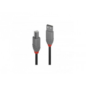 Lindy - Câble USB 2.0 type A vers B, Anthra Line, 10m