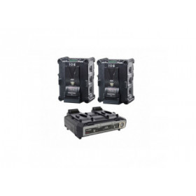 Idx - Kit composé de 2 batteries IPL-98+ 1 chargeur VL-2000S