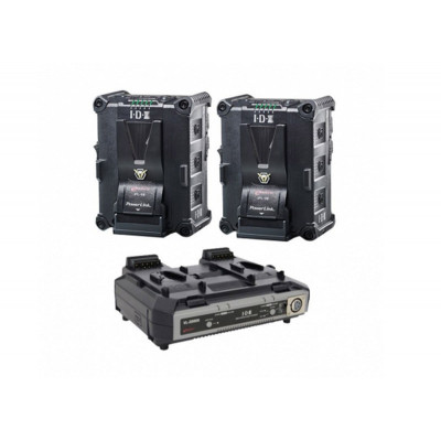 Idx - Kit composé de 2 batteries IPL-98+ 1 chargeur VL-2000S