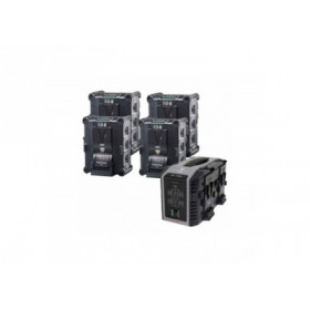 Idx - Kit composé de 4 batteries IPL-98 + 1 chargeur VL-4Se