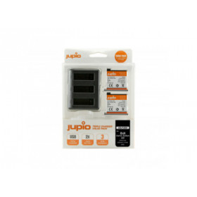 Jupio 2x Batteries DJI Osmo Action AB1 1220mAh + Chargeur