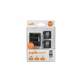 Jupio 2x Batteries GoPro HERO8 AHDBT-801 1260mAh + Compact USB
