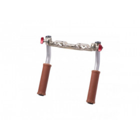 Vocas tube handgrip kit with two leather grips long+one rail bracket