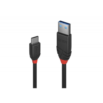 Lindy - Câble USB 3.1 Type C vers A, Black Line, 0.15m