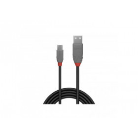 Lindy - Câble USB 2.0 Type A vers Micro-B, Anthra Line, 1m