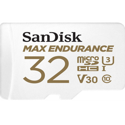 Sandisk Carte M.SDHC "Max Endurance", 32GB +Ad, UHS-3, Cl.10