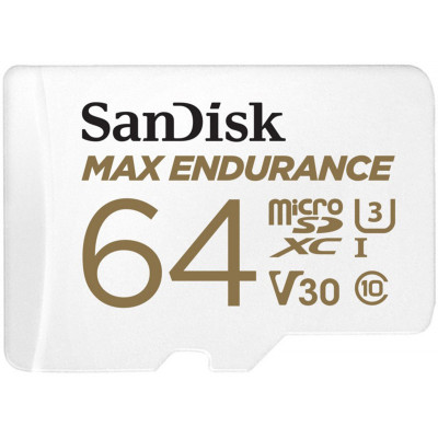Sandisk Carte M.SDXC "Max Endurance", 64GB +Ad, UHS-3, Cl.10