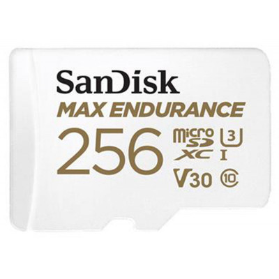 Sandisk Carte M.SDXC "Max Endurance", 256GB +Ad, UHS-3, Cl.10