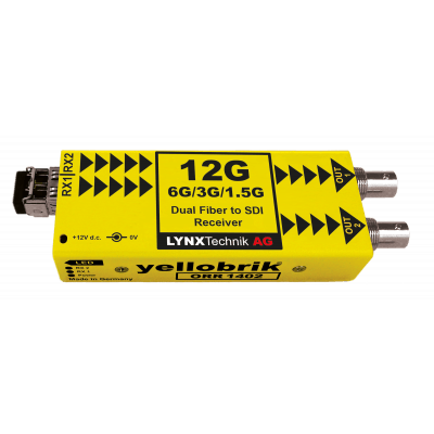 LYNX Technik Recepteur Double 12G/6G/3G/HD Fibre vers SDI-LC