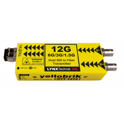 LYNX Technik Emetteur Double 12G, 6G, 3G, HD SDI vers Fibre,10 km, LC