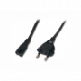 Cordon bipolaire CEE7 mâle/femelle C7 2.5A -250V - 3 mètres