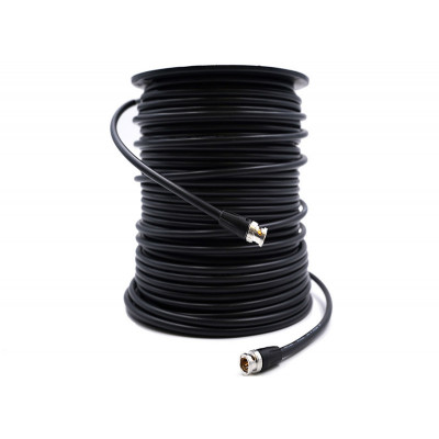 Cordon BNC HD-SDI UHD 4K M/M D4 - Souple - Diametre 7 - de 100m  Noir