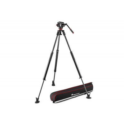 Manfrotto Kit Trépied Carbone monotube 635 +Rotule video 504X+Sac