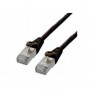 Câble réseau RJ45 100% cuivre CAT6 A F/UTP - 0.5m Noir